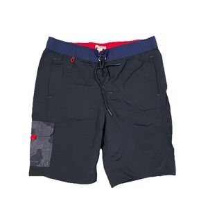 Carbon 2 Cobalt Nylon Lined Swim Trunk Shorts  Size M Black‎ Blue Red